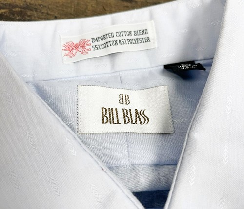 VINTAGE NOS BILL BLASS Deadstock Men's Long Sleeve Dress Shirt Retro 16/34 - Picture 5 of 7
