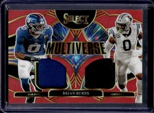 Brian Burns 2025 Panini Select #MVJ-BBS Multiverse Jersey Red Prizm