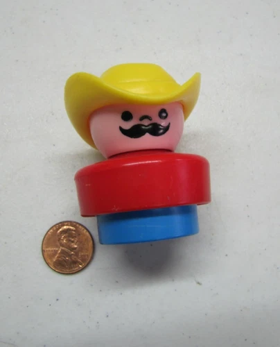 Fisher Price Little People Chunky Farmer For Farm Western Cowboy Man Boy Figure