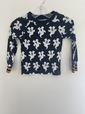 Disney Kids Boys Cute Ghost Mickey Mouse Halloween Long Sleeve PJ Top Black Sz 4