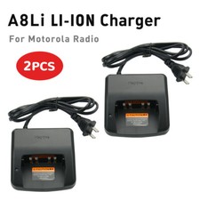 2PC Rapid Li-ion Charger for MOTOROLA PMNN4534 Mag One BPR40 A8 A6 M106 Radio