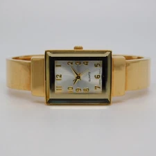 Cuff Bracelet Quartz Analog Women's Watch Sz. 6 1/4" New Battery