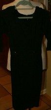 MARC by MARC JABOBS Sz X Small Black Dress, Knee Length 3/4 Sleeve ZIPPER BACK