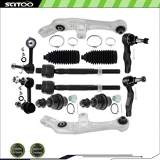 12Pcs For 2003-07 INFINITI G35 Front Control Arm Tie Rod End Ball Joint Sway Bar