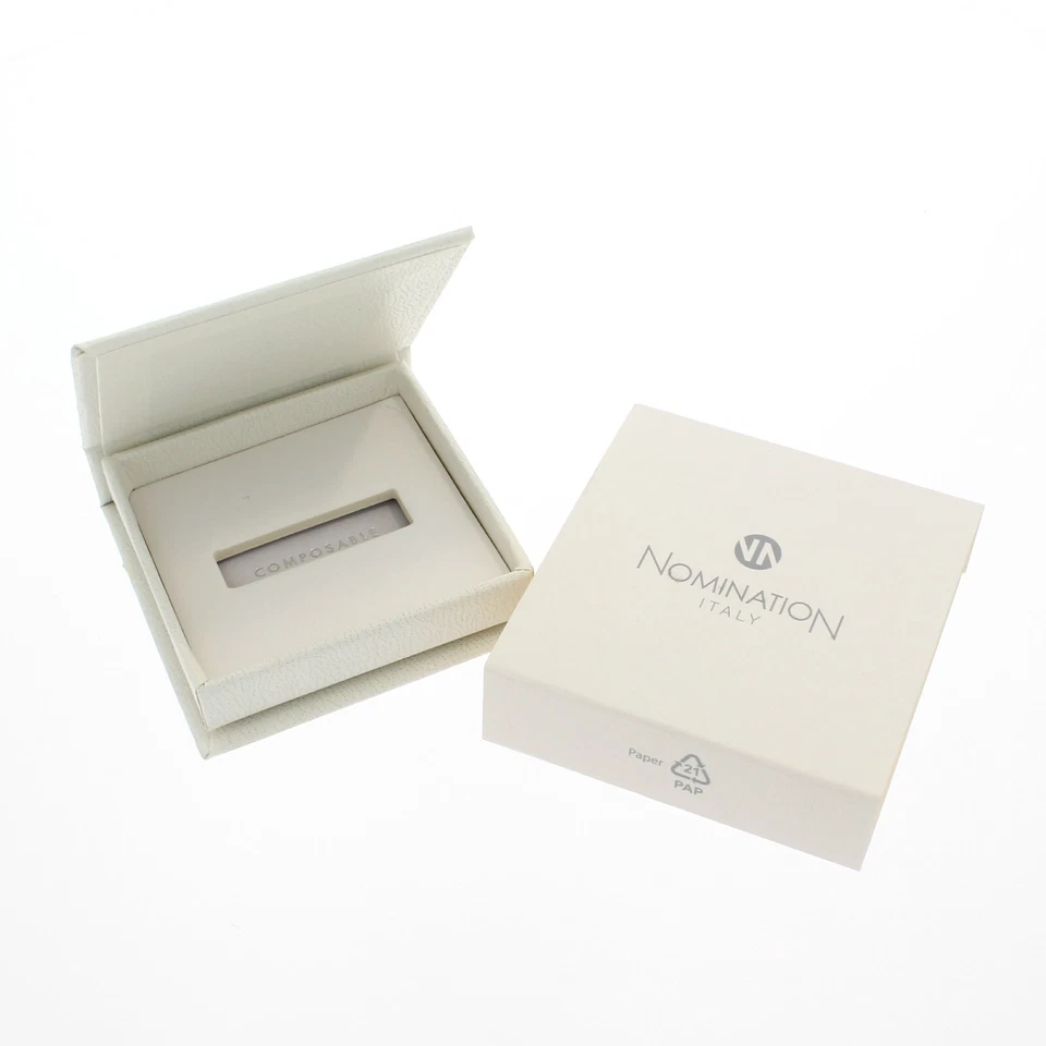 Genuino Nomination Componible Clásico Eslabón Oro Rosa 9K Arco Dije 430302/12 Foto 3 de 4