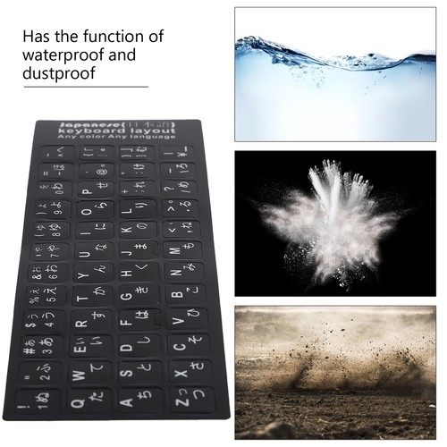Keyboard Sticker Japanese Waterproof White Letter For Notebook Desktop PC Compu - Picture 10 of 24