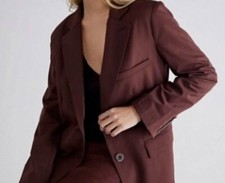 Free People Jay Blazer, Bitter Chocolate, Size S Oversized Fit  228