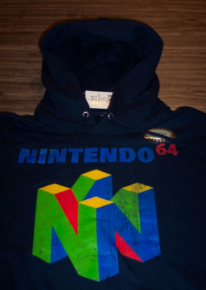 NINTENDO 64 N64 HOODIE HOODED Sweatshirt MENS SMALL NEW w/ TAG