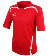 Mizuno Men GAME 4 S/S T-Shirts Jersey Training Red Casual Tee Shirt P2MA501262