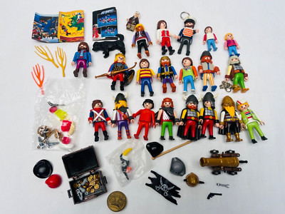 Playmobil Figures & Accessories Large Lot with 1 Lego figure & Booklets BIN 22