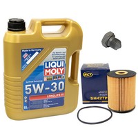 MotoröL ÖLfilter SH427P 5W30 5 Liter + ÖLablassschraube FüR Audi Seat Ibiza VW