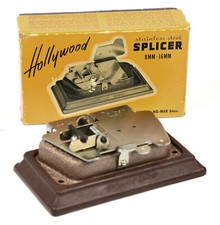 Antique Movie Film Splicer 8mm-16mm, Hollywood, Stainless Steel in original box