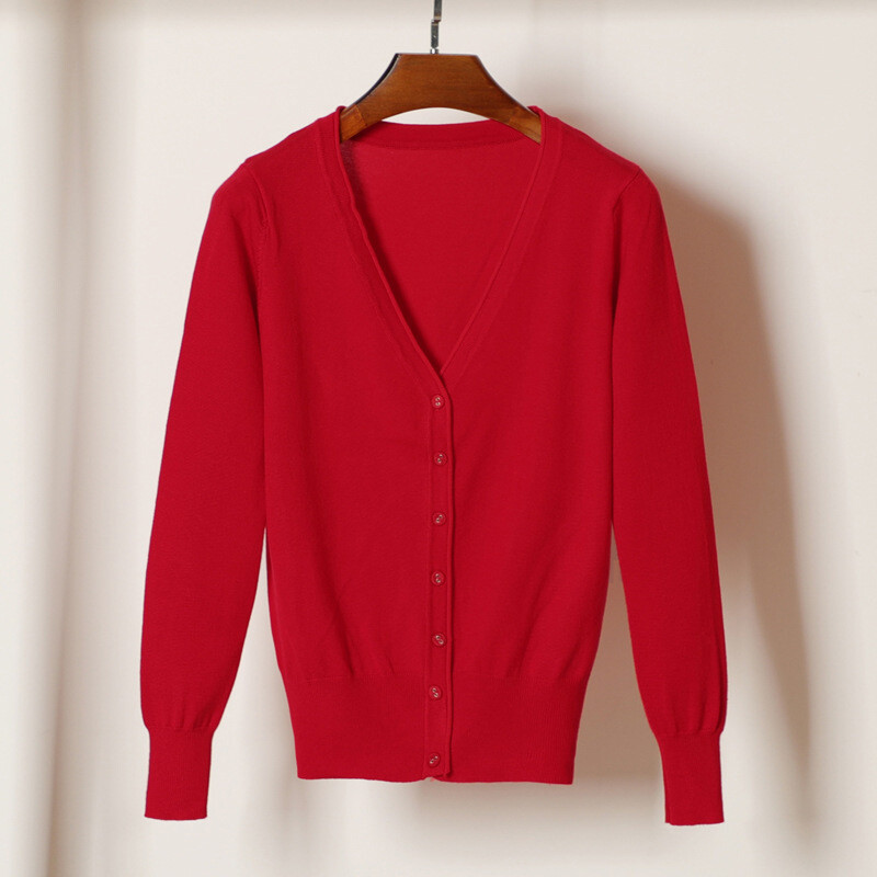 Womens Cardigan Long Sleeve Ladies Knitted Top Cardigans Outwear Size