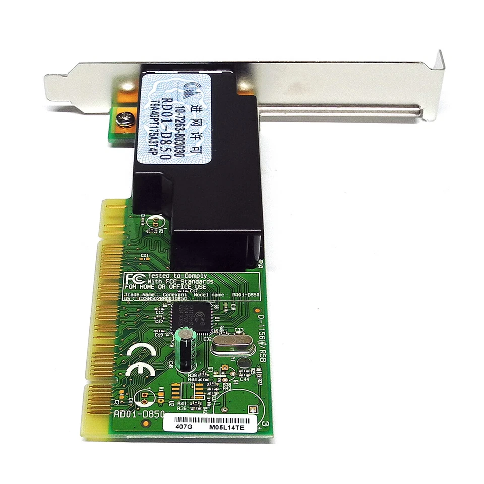 DELL 0HF187 Conexant RD01-D850 Dual-Port RJ-11 PCI Fax Modem Card - Bild 4 von 4