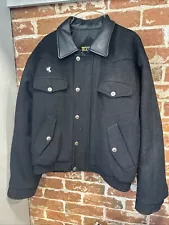 Wyoming Traders 100% Virgin Wool Cowboy Western Ranch Wear Coat Black Large