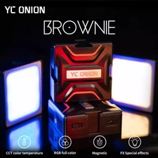 YC Onion Brownie RGB 360° Full color Led video Light On-Camera Fill Light Lamp