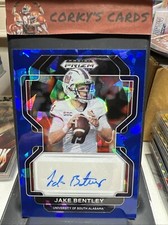 2023 Prizm Draft Picks '22 Draft Auto blue cracked ice Jake Bentley /49