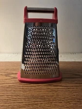 Box Grater, Four Sided, Unbranded, Stainless, Assorted Size Grating, Never Used