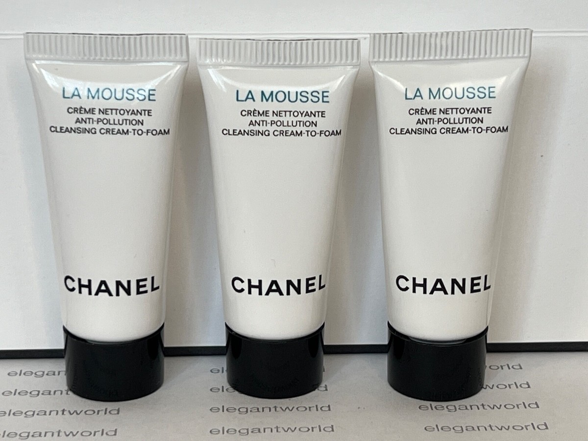 3 X Chanel La Mousse Anti Pollution Cleansing Cream To Foam 5ml