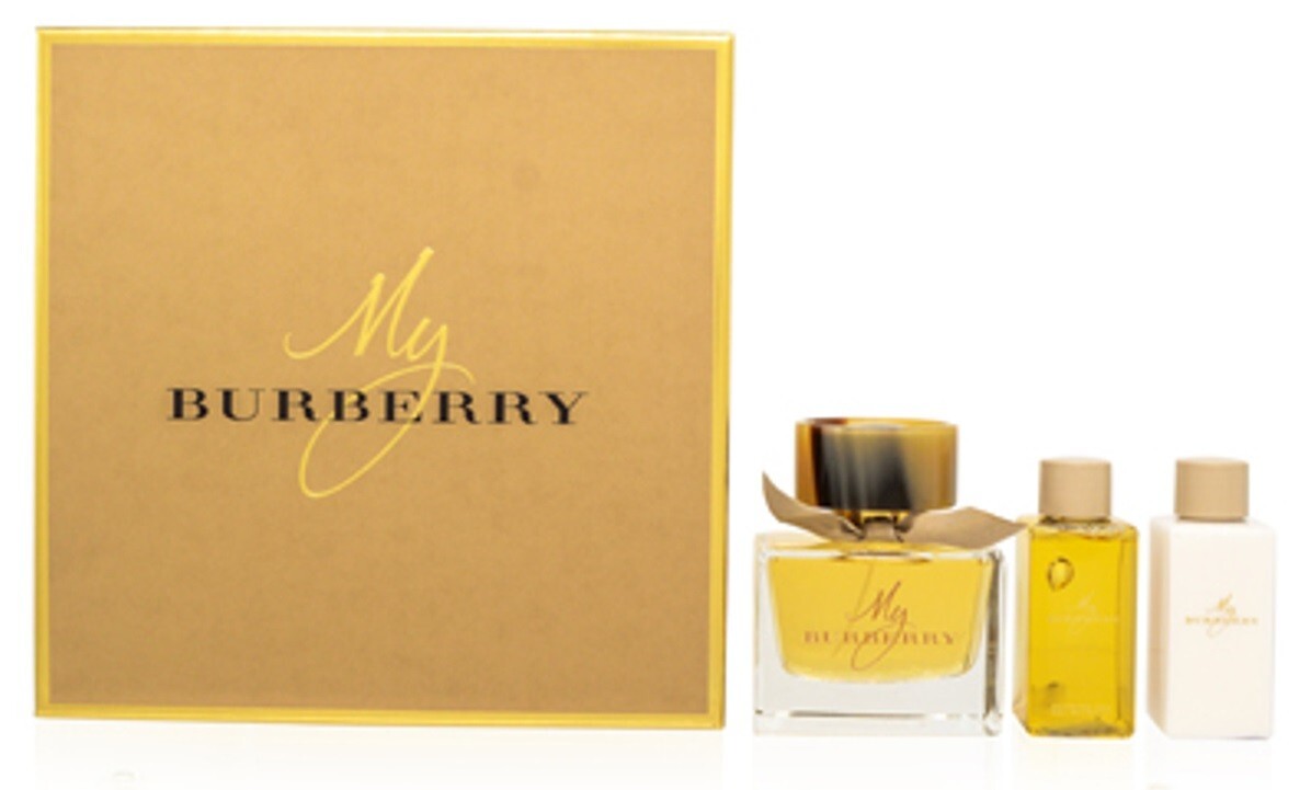 3 PC Burberry MY BURBERRY Eau de Parfum Spray + Bathing Gel + Body