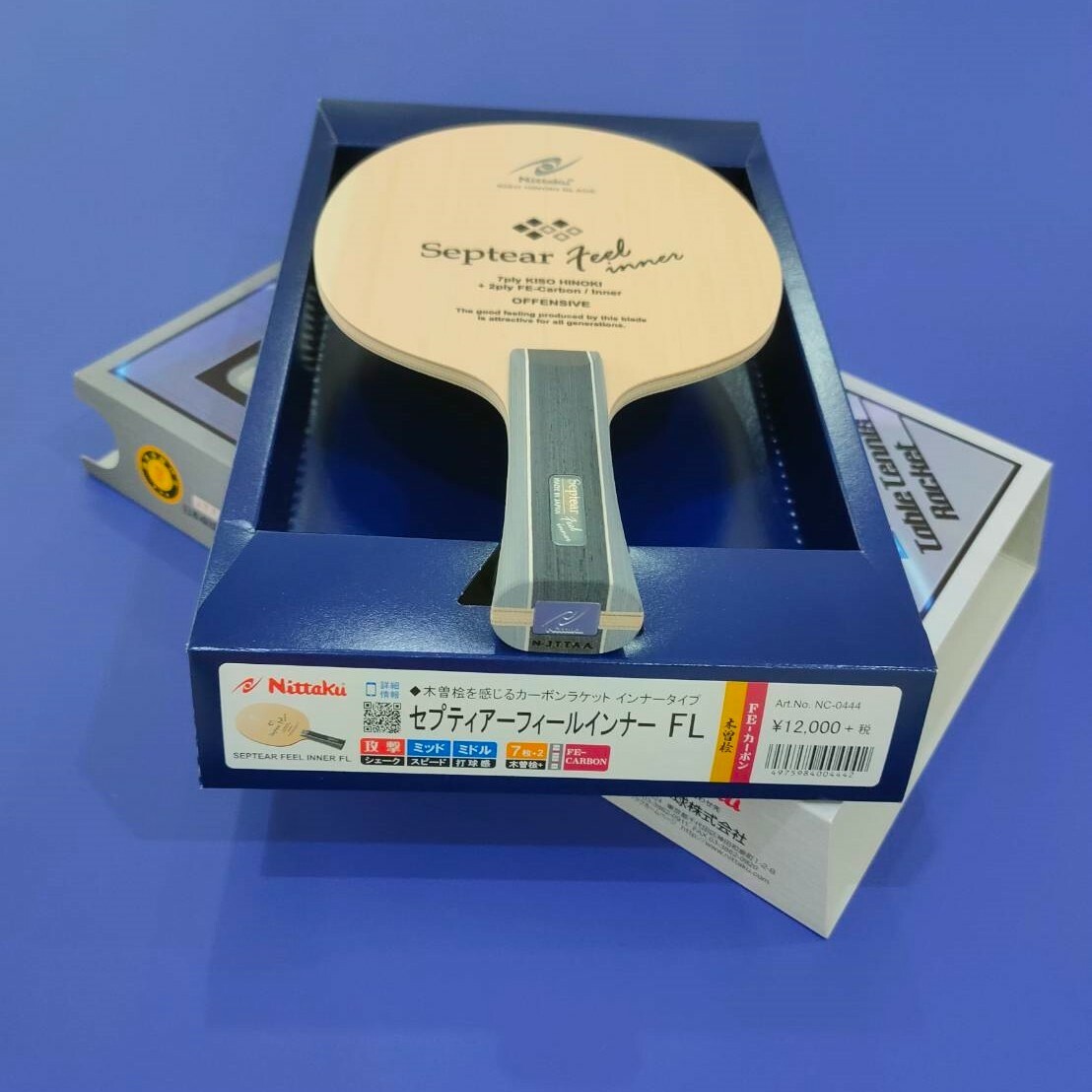 Nittaku Septear Feel Inner Carbon Table Tennis Blade , FL Handle 
