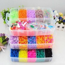 Loom Bands Starter Set 15000 Mix Bands + Webrahmen + Haken Gummibänder Bandz