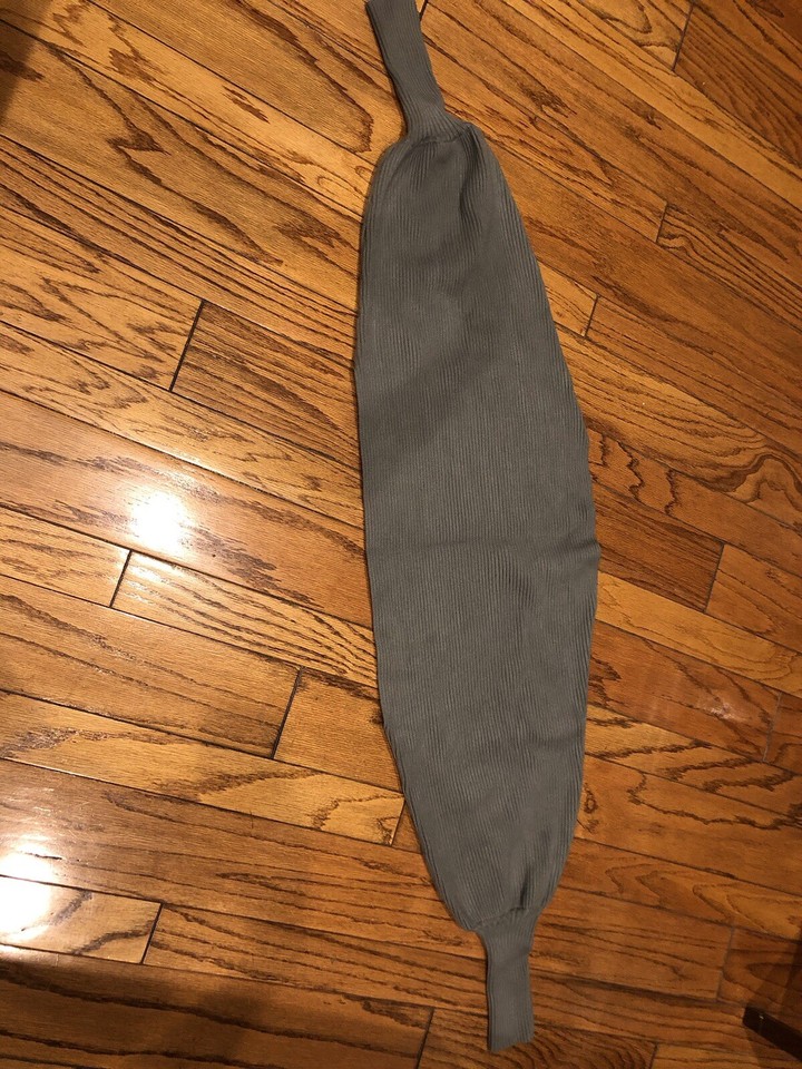 NEW Zara L Ribbed Arm Warmers Shoulder Shrug Cover Pullover Gray Croppd