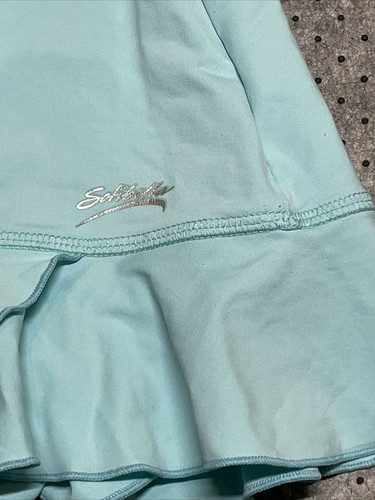 Sofibella UV Colors Tennis Skirt Skort XS Air Blue Aqua Ruffled - Picture 2 of 7