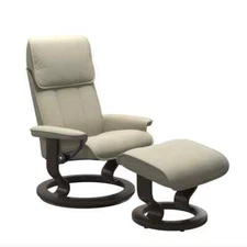 Ekornes Stressless Recliner Chair Large ADMIRAL *New Open Box* Light Grey