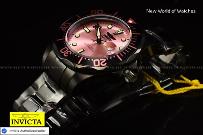 Invicta Grand Diver MIAMI Edition Pink Dial Automatic Black Men's
