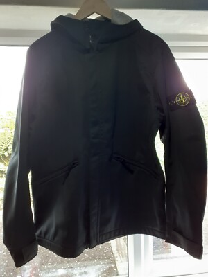 stone island soft shell r terry black xl UK
