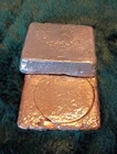 Two 9.50 Silver Melted Bars 10 Ounce Total