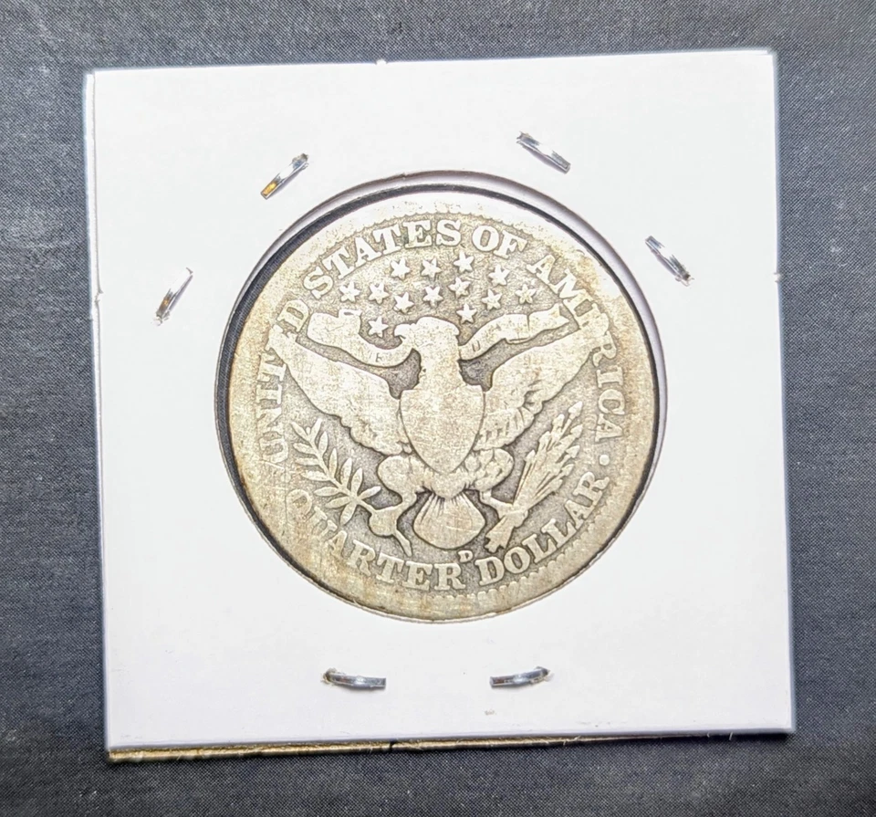 1914-D Barber Silver Quarter - Image 2 of 2