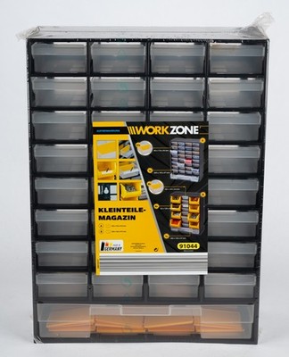 WORKZONE Kleinteilemagazin 33 Fächer inkl. Trenner Wandaufhängung 41x30x13 OVP