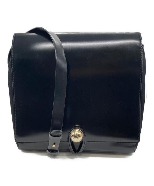 CELINE Star Ball Leather Shoulder Bag in Black