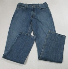Carhartt Jeans Mens 34x36 Blue Straight Leg Denim Workwear Medium Wash Casual