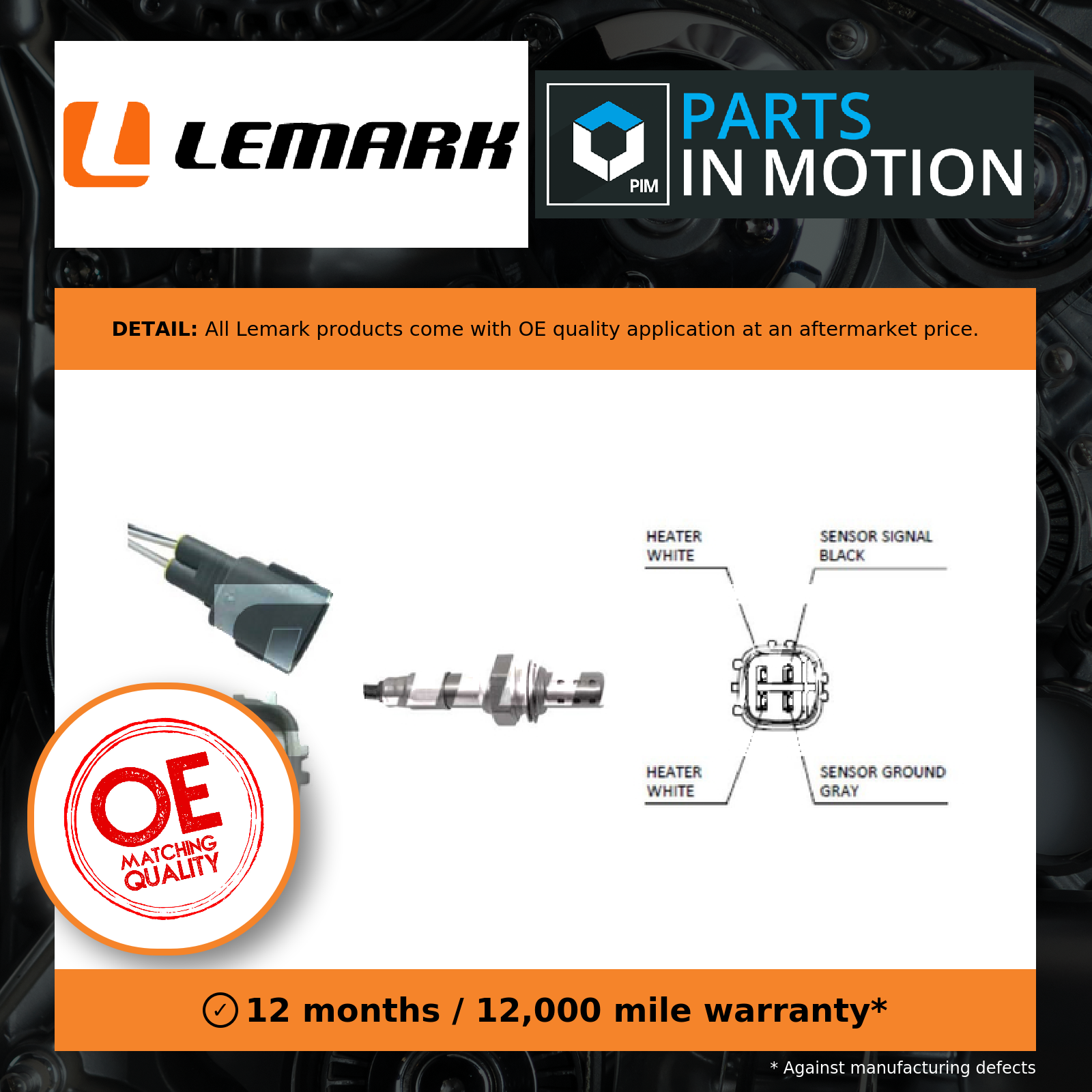 Lambda Sensor fits TOYOTA PREVIA ACR30 2.4 Post Cat RH 00 to 03 2AZ-FE Oxygen - Image 3