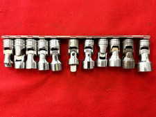 11 Snap-on 38 Drive 38-34 Sae 10mm-15mm Metric Swivel Socket Set Usa