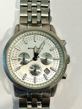 Orologio Michael Kors MK-8072 Argento Acciaio Inox Quarzo Cronografo Data 10ATM