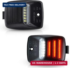Pure White LED License Plate Lights with Red OLED Neon Tube Tag Lamp Assembly Re