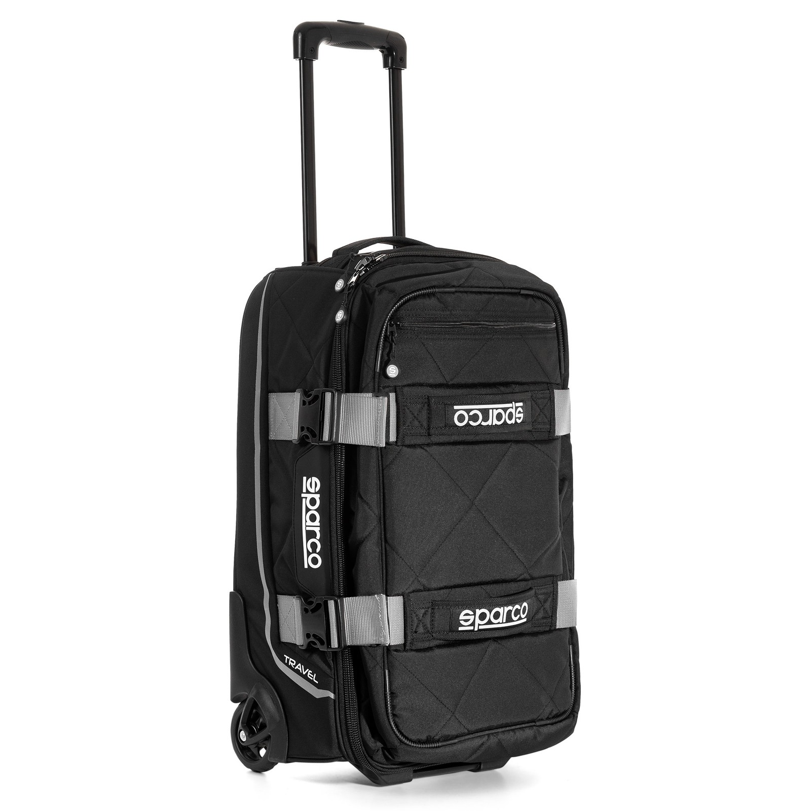 Sparco 55 Litre Travel Kit Bag – Black/Silver