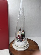Lenox Merry  Magic Santa With Gifts Lit Christmas Tree EUC W Box