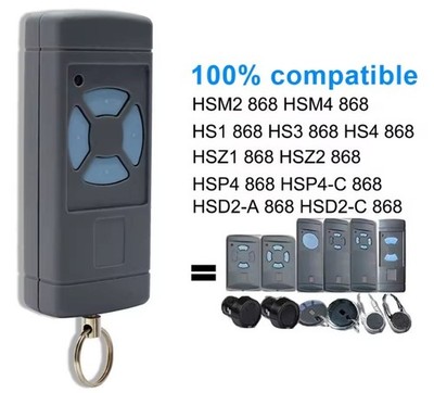 4 Knopf Handsender für Hörmann HSE2/HSE4/HSM2/HSM4/HS1/HS2/HS4 868Mhz Garagentor