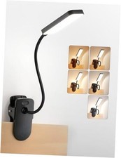 Clip on Light,9 Brightness 5 Color Rechargeable Desk Lamp,4000mAh Battery Black
