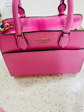 Kate Spade New York Rosa Borsa Piccola/Manico Superiore Zip Oro Cinturino Staccabile