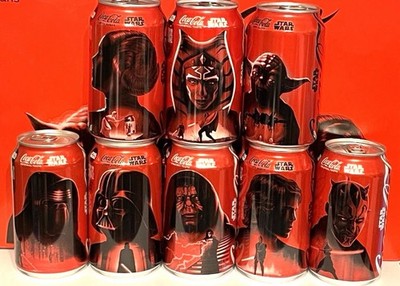 2 Mini Canettes Coca-Cola Star Wars - Collection - Vides Et En Bon état