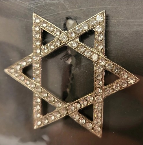 Festive Lights 4 Ct Napkin Rings Star Of David Rhinestones Hanukkah - Afbeelding 5 van 8