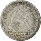 1854 Liberty Seated Silver Quarter Arrows VF Uncertified #951