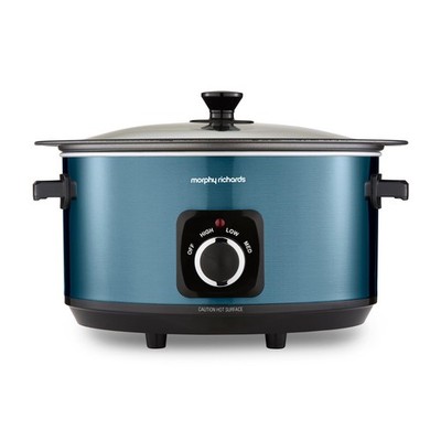 Morphy Richards Accents 6,5 l Sear & Stew Schongarer, 6,5 Liter, blau 