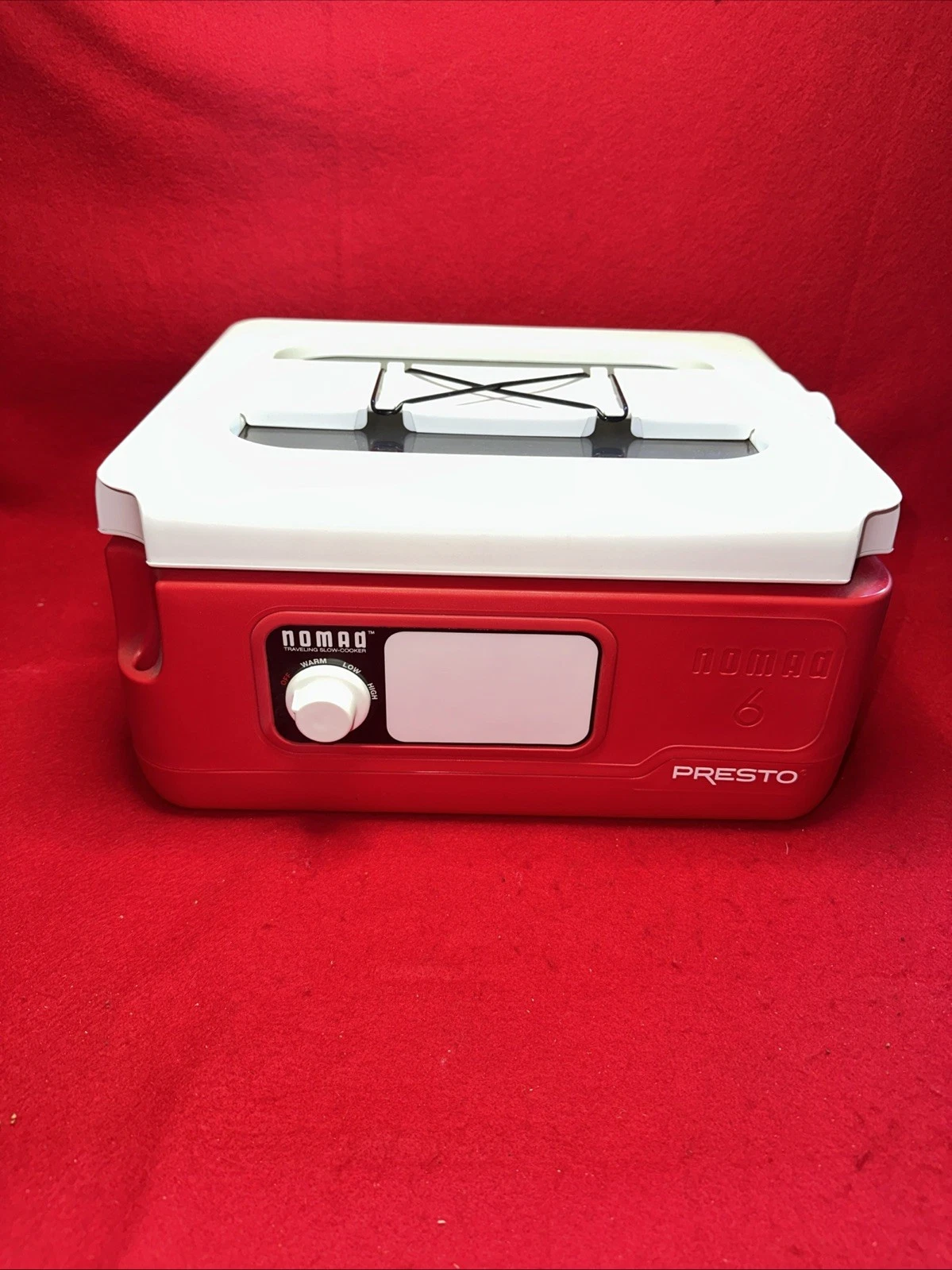 Presto Nomad 6-Quart Traveling Slow Cooker Red